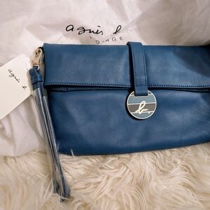 Agnès b PARIS; NWT & dust bag; very pretty azure/blue